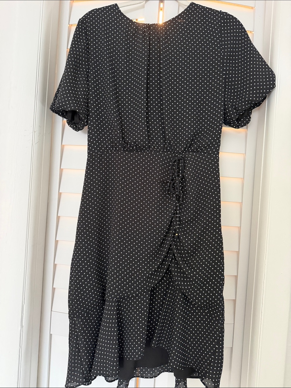 Sam Edelman Black with White Polka Dot High-Low Dress